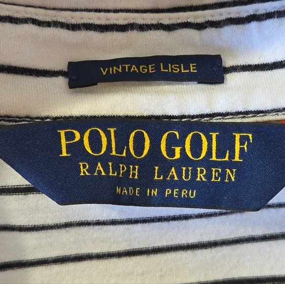 Ralph Lauren Polo Shirt Mens XL White Striped Casual Golf Rugby Knit Preppy - Picture 5 of 8